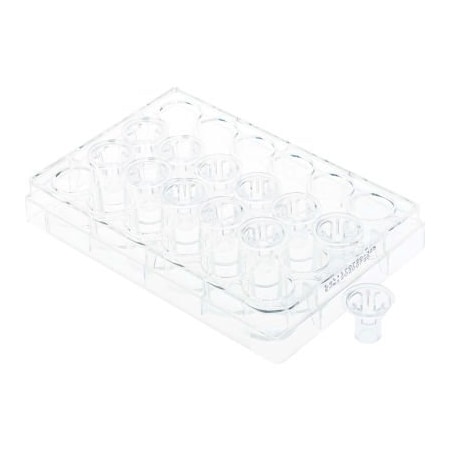 Celltreat CELLTREAT Permeable Cell Culture Inserts, Packed in 24 Well Plate, Hanging, PC, 8.0m, Sterile 230633